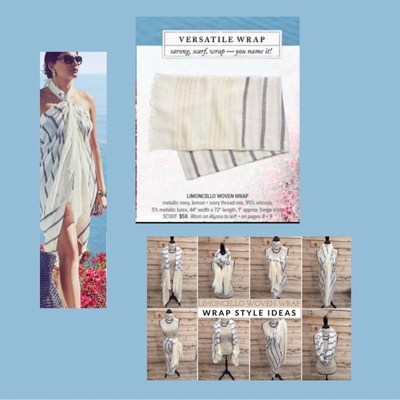 CHLOE + Isabel Limoncello Woven Wrap Versatile (Style: Sarong, Scarf, Wrap) NEW - Picture 1 of 4
